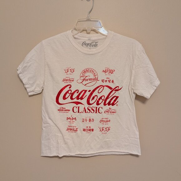 Coca Cola Tops - Coca-Cola in many languages cropped t-shirt Small